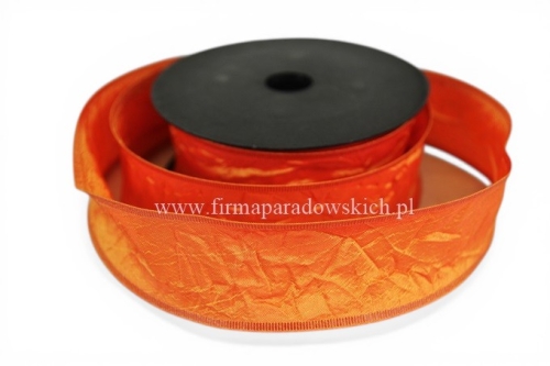 Wstążka gnieciona 4/10 1szt pomarańcz