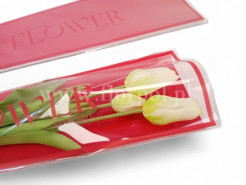 rękaw do kwiatów - Flower 50szt czerwony