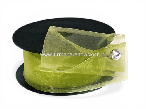 Szyfon z drucikiem wstążka 4/9 1szt mięta 