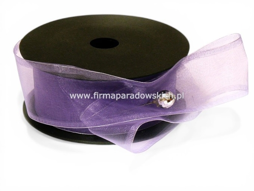 Szyfon z drucikiem wstążka 4/9 1szt fiolet 
