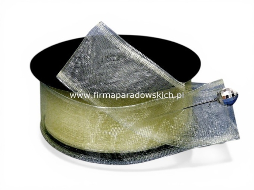 Szyfon z drucikiem wstążka 4/9 1szt melon 