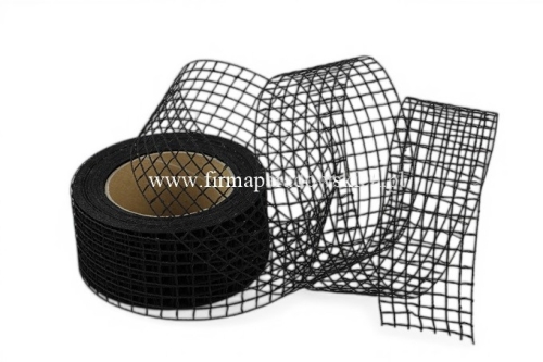 Wstążka kratka sztywna 1szt czarny