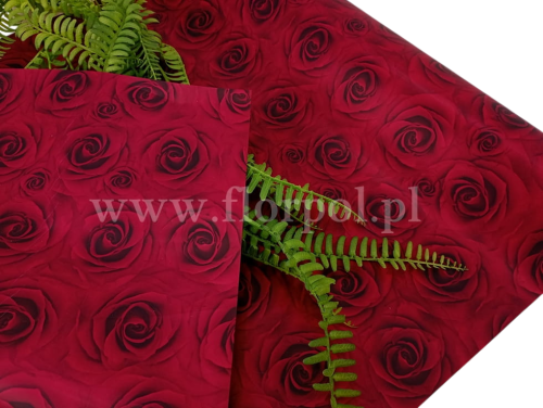 folia do kwiatów 1szt #35 bordo (RÓŻE MAT)