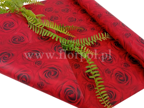folia do kwiatów 1szt #22 czerwony (RÓŻE MAT)