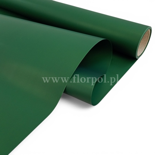 Folia do kwiatów kolor - gładka 1szt #77AP ciemny zielony
