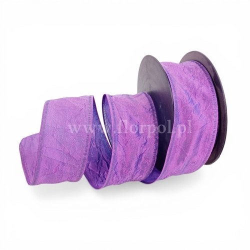 Wstążka gnieciona 4/10 1szt śliwka