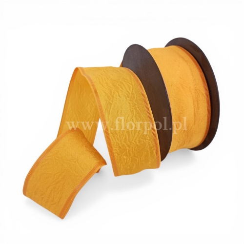 Wstążka gnieciona 4/10 1szt żółko