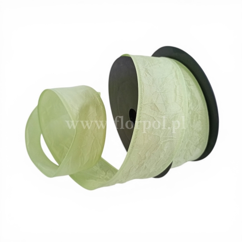 Wstążka gnieciona 4/10 1szt pistacja
