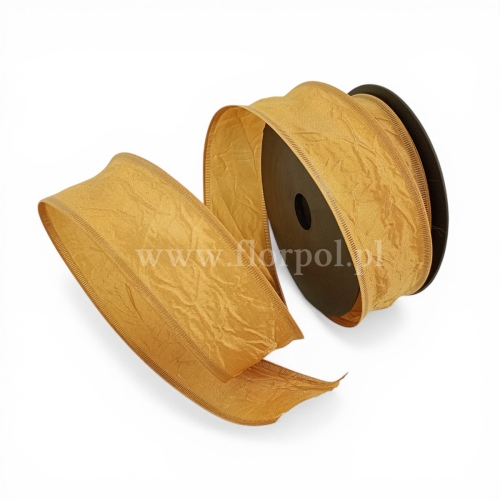 Wstążka gnieciona 4/10 1szt orzechowy