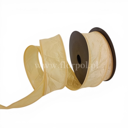 Wstążka gnieciona 4/10 1szt budyń waniliowy