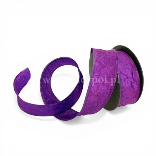 Wstążka gnieciona 4/10 1szt j.purpura