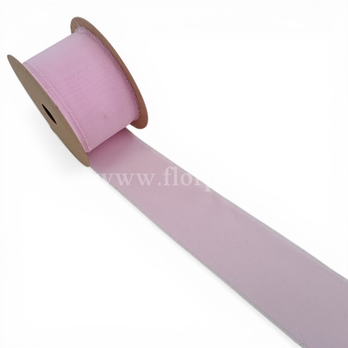 Wstążka boho szarpana 1szt cukierkowa lila