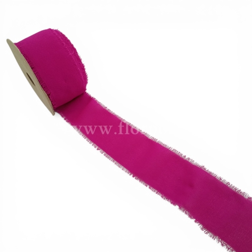 Wstążka boho szarpana 1sz fuksja