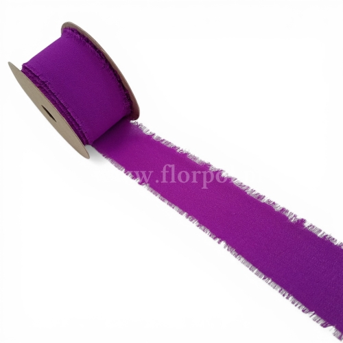 Wstążka boho szarpana 1szt purpura