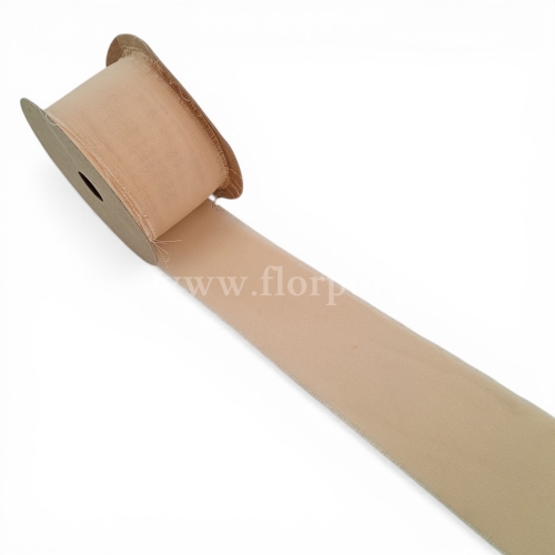 Wstążka boho szarpana 1szt delikatna brzoskwinia