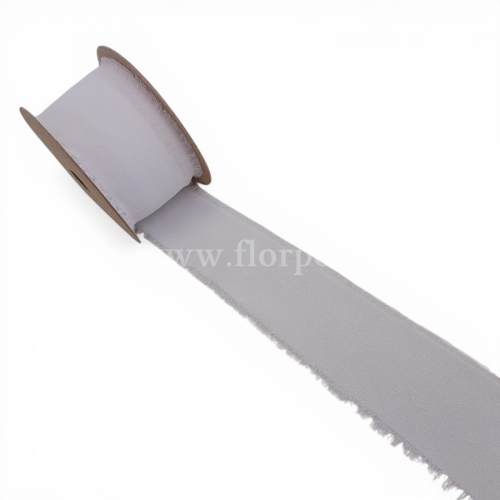 Wstążka  boho szarpana 1sz biały