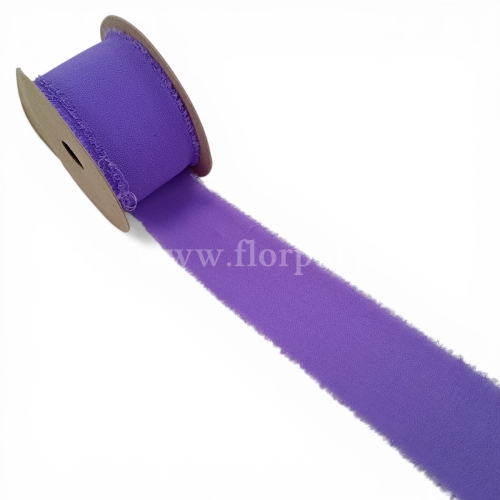 Wstążka boho szarpana 1szt lawendowy