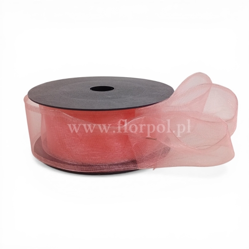 Szyfon z drucikiem wstążka 4/9 1szt morela