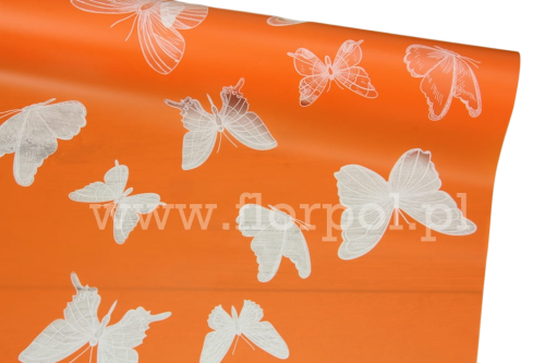 Folia satynowa motylki 50/9 #9 pomarańcz 