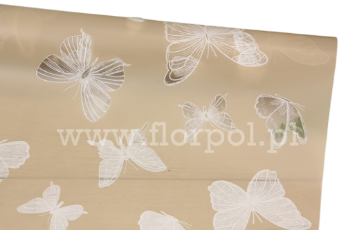 Folia satynowa motylki 50/9 #14  beż