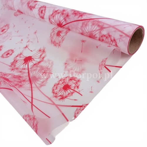 Folia do kwiatów DMUCHAWCE  1szt #22 czerwony