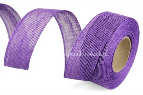wstążka jutowa barwiona 3cm/8m 1szt fioletowy
