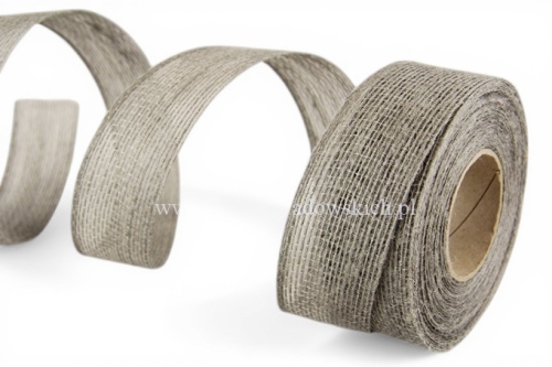 wstążka jutowa barwiona 3cm/8m 1szt szary