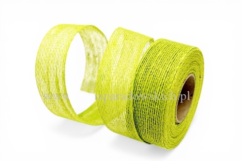 wstążka jutowa barwiona 3cm/8m 1szt j zieleń 