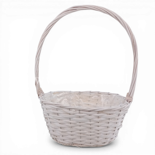 Kosz owal 1szt biały (QL36563-1)