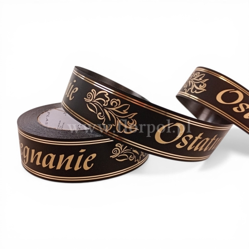 Wstążka pogrzebowa złoty pasek p.ręczne 4/50 1szt czarny/złoty (113081_45-42-00)