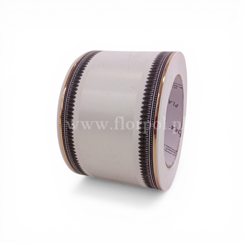 Szarfa pogrzebowa czysta złoty pasek 8/50 1szt biały (113171_01-45-00)