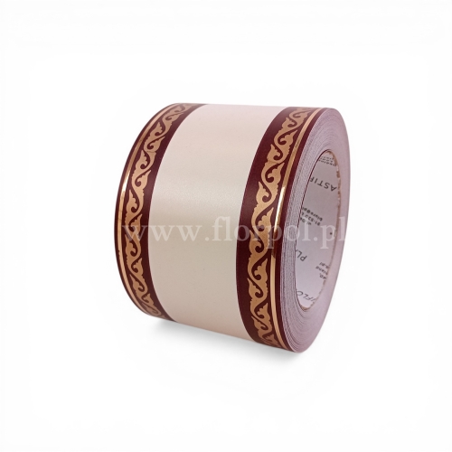 Szarfa pogrzebowa czysta złoty pasek 8/50 1szt ecru (113338_04-21-42)