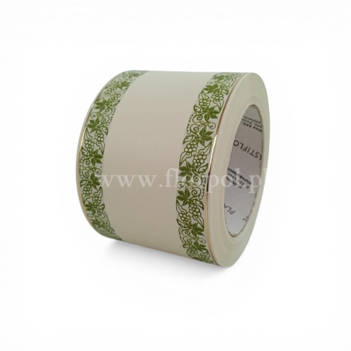 Szarfa pogrzebowa czysta złoty pasek 8/50 1szt ecru (113348_04-36-00)