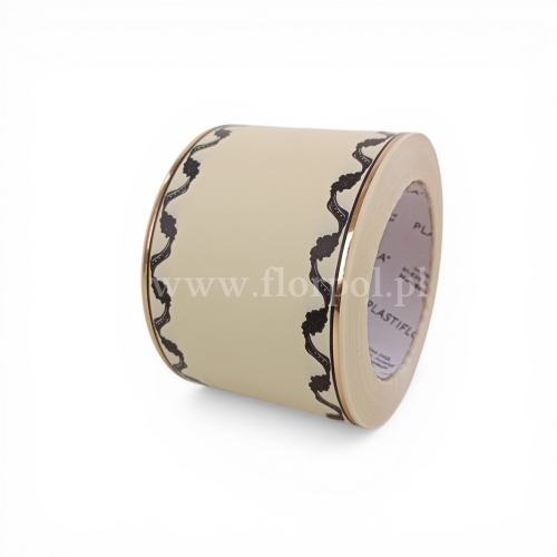 Szarfa pogrzebowa czysta złoty pasek 8/50 1szt krem (113085_04-45-00)