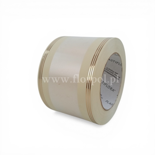 Szarfa pogrzebowa czysta złoty pasek 8/50 1szt krem (112039_04-00-00)