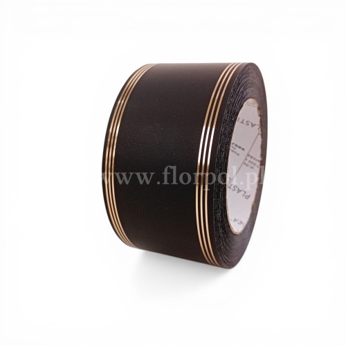 Szarfa pogrzebowa czysta złoty pasek 6/50 1szt czarny (112060_45-00-00)