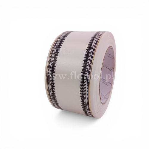 Szarfa pogrzebowa czysta złoty pasek 6/50 1szt ecru (113171_014500)