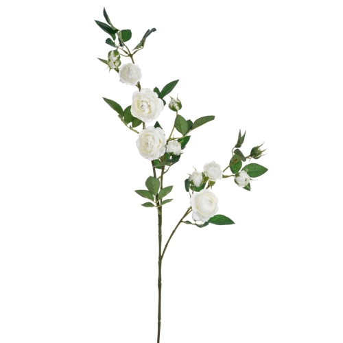  Różyczki na łodydze 1szt #1583 cream (SUN663)