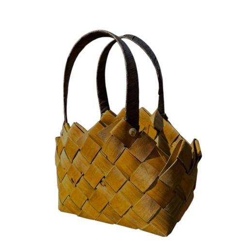 kosz torebka - pleciona z łuby 1szt naturalny (TD00144)