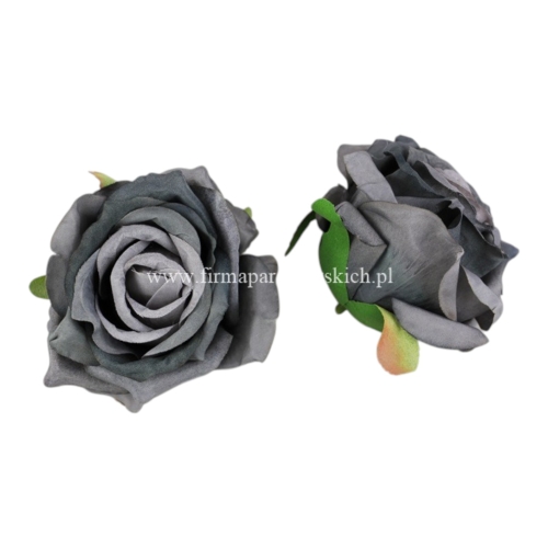 róża otwarty pączek 12szt #15L szary/grafitowy (LY003)