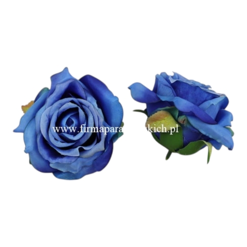 róża otwarty pączek 12szt #35L odc niebieskiego (LY003)