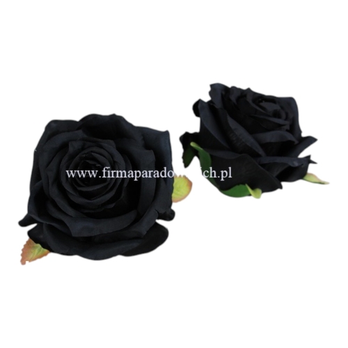 róża otwarty pączek  12szt # BLACK czarny (LY003)