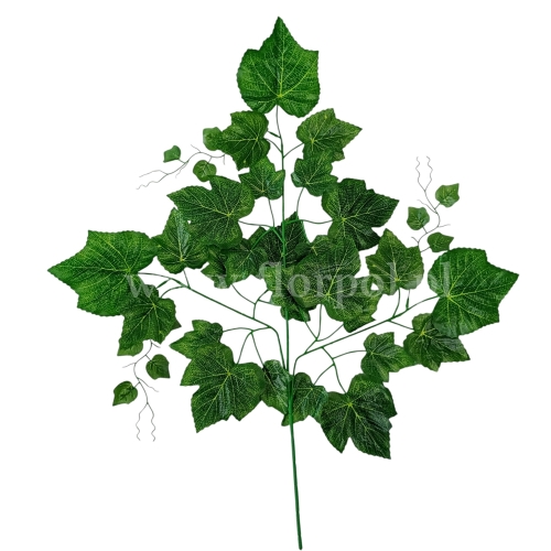 Gałąź trójka z liściem winorośli 12szt zielony/jasne żyłkowanie (FCPT-12)