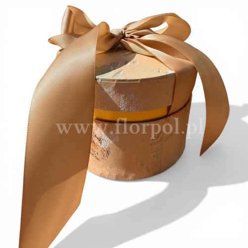 Box okrągły z kokardą 1szt odc.beżu (H2504243)
