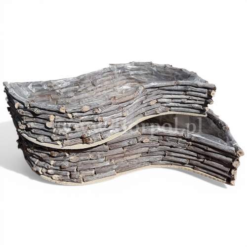 Osłonka fala z winorośli 1szt bielony (JL-Q23-092)