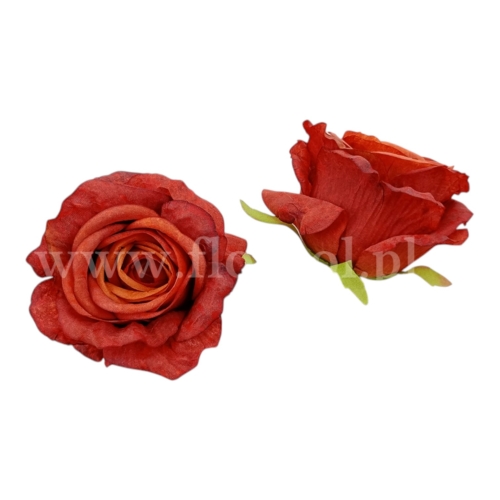 Róża wyrobowa usztywniana 12szt #11 jasny mahoń (ROK)