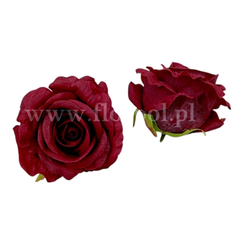 Róża wyrobowa usztywniana 12szt #16 bordo (ROK)
