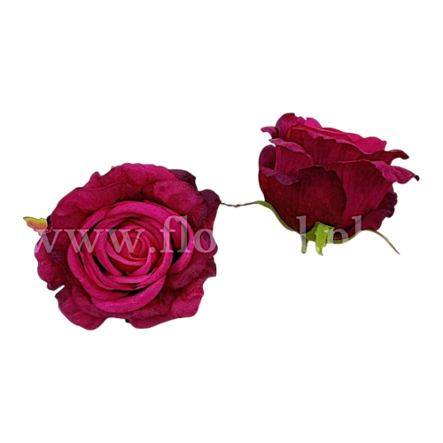 Róża wyrobowa usztywniana 12szt #9 malinowy róż  (ROK)