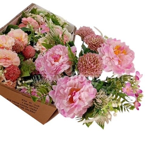 peonia, czosnek i oset - bukiet karton 12szt mix 1 (MIL-200397)