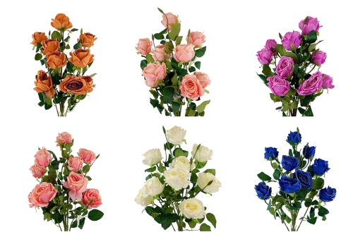 Wysoki bukiet róż - karton 6szt mix (FRA-77707)